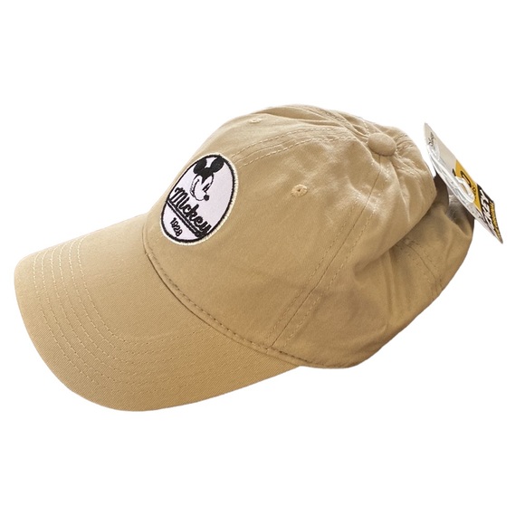 Disney Mickey Mouse 1928 Baseball Cap Hat Patch Khaki Beige Concept One Fitted - Picture 4 of 9